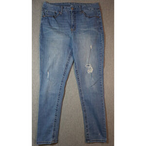 Seven Women's Skinny Jeans Size 16 Blue Distressed